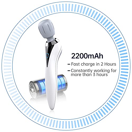 Urządzenie do masażu, wibracyjne, elektryczny masażer do pleców, karku, stóp, nóg i ramion, do ponownego ładowania, akumulator 2200 mAh, do 330 minut bezprzewodowego zastosowania - obrazek 5