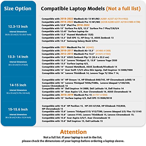 I INESEON 13-calowy pokrowiec ochronny na laptopa z etui na akcesoria do MacBooka Air 13 M1/M2, 2016-2022 MacBook Pro 13, Surface Pro 8/7/6/X, XPS 13, Envy 13, Matebook 13, szary - obrazek 7