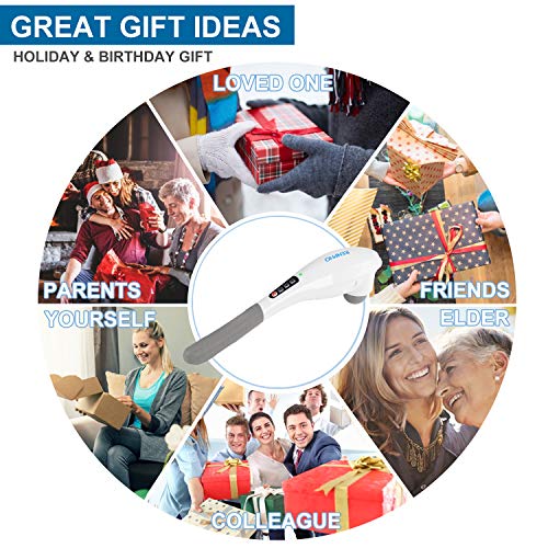 Masażer, RENPHO Ręczny Masażer do Głębokich Tkanek z Akumulatorem o Dużej Pojemności 2600mAh do Mięśni, Pleców, Stóp, Szyi, Ramion, Nóg, Lydek Uśmierzanie Bólu i Masaż Całego Ciała, Biały - obrazek 2