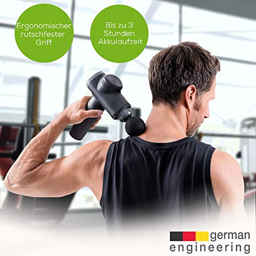 Beurer Pistolet do masażu MG 180, pistolet do masażu z 6 końcówkami, 4 poziomy intensywności do ukierunkowanego masażu mięśni, do aktywacji i regeneracji - obrazek 5