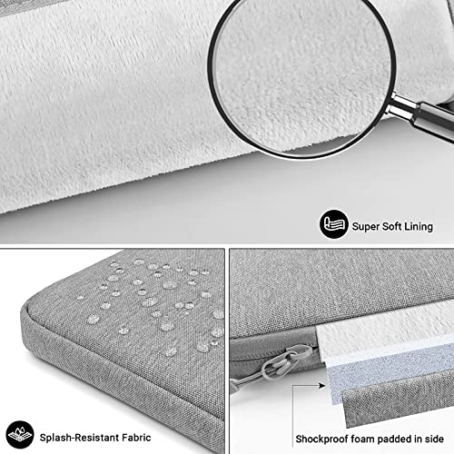 I INESEON 13-calowy pokrowiec ochronny na laptopa z etui na akcesoria do MacBooka Air 13 M1/M2, 2016-2022 MacBook Pro 13, Surface Pro 8/7/6/X, XPS 13, Envy 13, Matebook 13, szary - obrazek 5