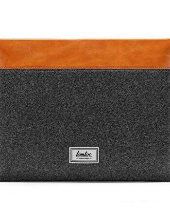 tomtoc Ultracienkie etui na laptopa, 13-calowy MacBook Air M1/A2337 A2179 2018-2021, 13-calowy MacBook Pro M1/A2338 A2251 2016–2021, Dell XPS 13, Surface Pro 8/X/7+/7/6/5, filc i skóra PU, etui na akcesoria