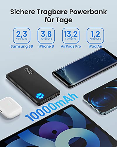 INIU Power Bank, Slimmest i Najlżejsza 10 000 mAh 3A Szybka 3 Wyjścia, - obrazek 4