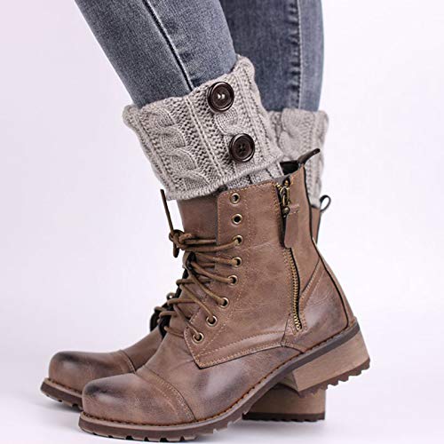 MoKu 3 pary damskich mankietów, dziergane ocieplacze na nogi, ocieplac - obrazek 3