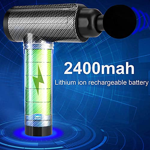 Pistolet do masażu, urządzenie do masażu dla sportowców, urządzenie do masażu mięśni, z 10 głowicami do masażu i 30 prędkościami do łagodzenia bólu karku, ramion, ciała, ekran dotykowy LCD - obrazek 5