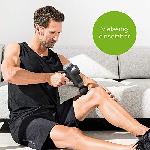 Beurer Pistolet do masażu MG 180, pistolet do masażu z 6 końcówkami, 4 poziomy intensywności do ukierunkowanego masażu mięśni, do aktywacji i regeneracji - obrazek 4