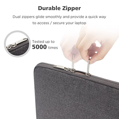 NIDOO Wodoszczelny pokrowiec 12,9" 13" na laptopa, pokrowiec ochronny do MacBook Pro Air M2 M1 / 14" MacBook Pro / Surface Laptop 3 4 / 14" Yoga Slim 9i Gen 7 / ThinkPad X1 Yoga 7 | Carbon 10, szary - obrazek 3