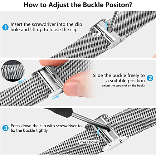 Pasek do Samsung Galaxy Watch 4, 20 mm, metalowy pasek ze stali nierdz - obrazek 5