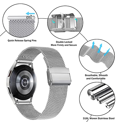 Pasek do Samsung Galaxy Watch 4, 20 mm, metalowy pasek ze stali nierdz - obrazek 7