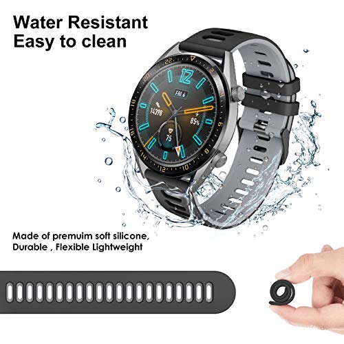 YASPARK Silikonowy pasek do Huawei Watch GT2 (46 mm)/GT (46 mm, 22 mm), Huawei Watch GT Active/GT2 Pro/Honor Watch Magic/Galaxy Watch (46 mm)/Gear S3/Galaxy Watch 3 (45 mm) - obrazek 6