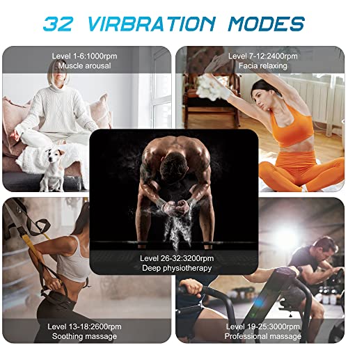 Pistolet do masażu mięśniowego,Karaeasy Masażer 32 Prędkość 8 Głowice Masażer Mięśni Przenośny Pistolet Masaż Perkusyjny Fizjoterapeutyczny Napięcia Przykurcze DOMS Masaż - obrazek 5