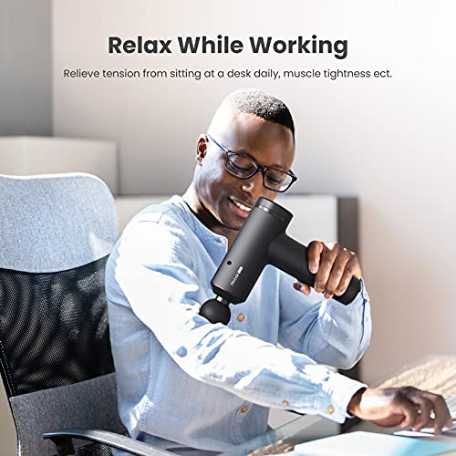 Mebak Chic Pistolet do masażu Perkusja głęboko tkankowa Masażer do mięśni Pistolet Elektryczny ręczny do łagodzenia bólu pleców Przenośny z 8 głowicami 6 prędkości - obrazek 4