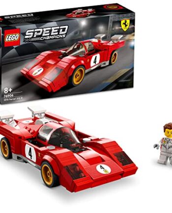 LEGO Speed Champions 1970 Ferrari 512 M 76906 — fajny model auta wyścigowego dla dzieci od 8 lat; kolekcjonerskiego modelu pojazdu (291 elementów)