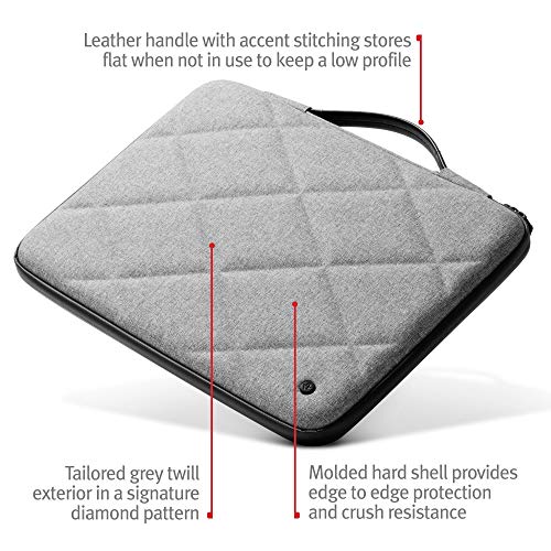 Twelve South Walizka do MacBooka | Dopasowane sztywne etui ochronne z wewnętrzną kieszenią i skórzanym uchwytem do MacBook Pro / Air 13 cali - obrazek 4