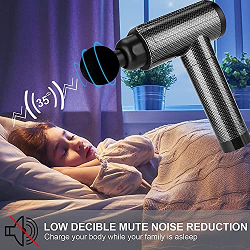 Pistolet do masażu, urządzenie do masażu dla sportowców, urządzenie do masażu mięśni, z 10 głowicami do masażu i 30 prędkościami do łagodzenia bólu karku, ramion, ciała, ekran dotykowy LCD - obrazek 6