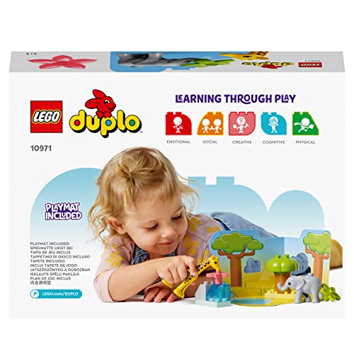 LEGO DUPLO 10971 Dzikie zwierzęta Afryki — zestaw ze zwierzętami z safari dla małych dzieci i przedszkolaków w wieku od dwóch lat (10 elementów) - obrazek 2