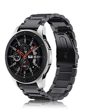 FINTIE Pasek kompatybilny z Samsung Galaxy Watch 3 45 mm, Galaxy Watch 46 mm, Gear S3 Frontier/Gear S3 Classic - szybkie odpinanie, metalowa bransoletka zastępcza ze stali nierdzewnej na nadgarstek