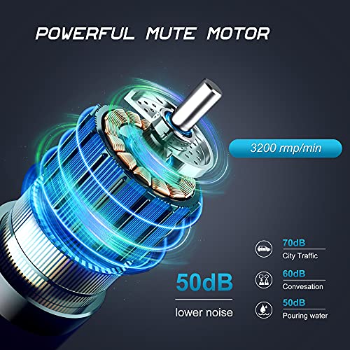 Pistolet do masażu mięśniowego,Karaeasy Masażer 32 Prędkość 8 Głowice Masażer Mięśni Przenośny Pistolet Masaż Perkusyjny Fizjoterapeutyczny Napięcia Przykurcze DOMS Masaż - obrazek 4