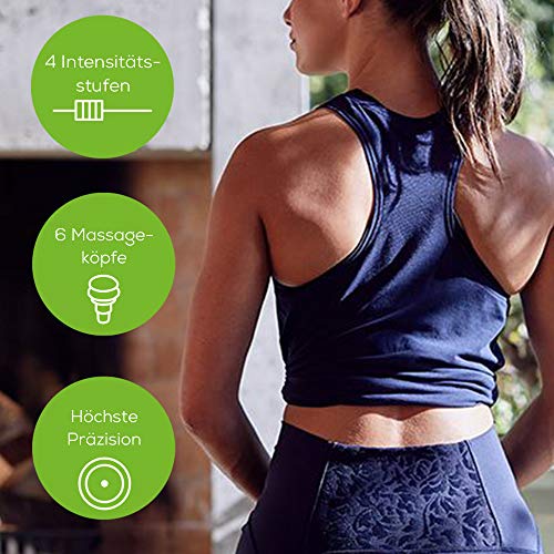 Beurer Pistolet do masażu MG 180, pistolet do masażu z 6 końcówkami, 4 poziomy intensywności do ukierunkowanego masażu mięśni, do aktywacji i regeneracji - obrazek 6