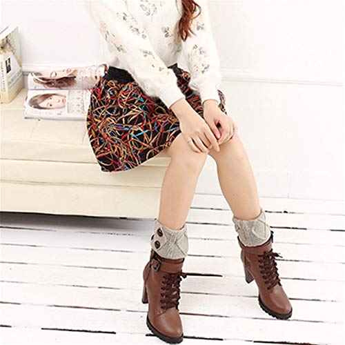 MoKu 3 pary damskich mankietów, dziergane ocieplacze na nogi, ocieplac - obrazek 5