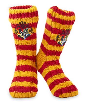 Harry Potter Gryffindor Deluxe ciepłe zimowe skarpety antypoślizgowe, rozmiar 38-43