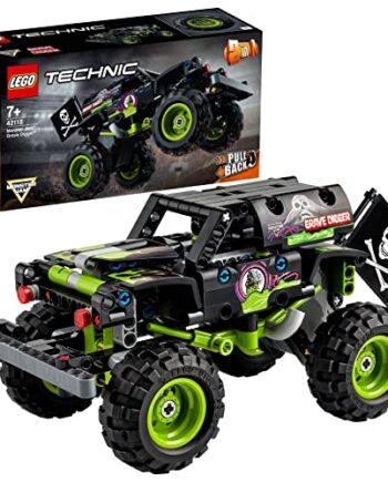 LEGO Technic 42118 Monster Jam Grave Digger — model do zbudowania dla chłopców i dziewczynek uwielbiających monster trucki (212 elementów)