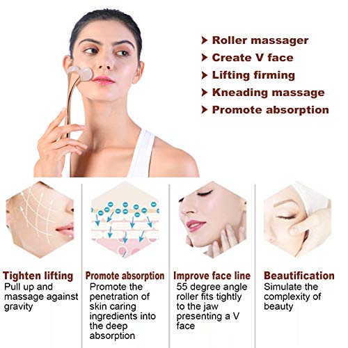 03 Roller masażer, wałek do twarzy, masażer twarzy V, dla kobiet, domu - obrazek 9