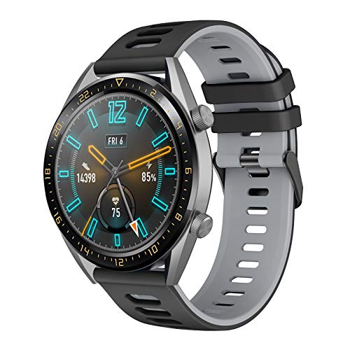 YASPARK Silikonowy pasek do Huawei Watch GT2 (46 mm)/GT (46 mm, 22 mm), Huawei Watch GT Active/GT2 Pro/Honor Watch Magic/Galaxy Watch (46 mm)/Gear S3/Galaxy Watch 3 (45 mm)