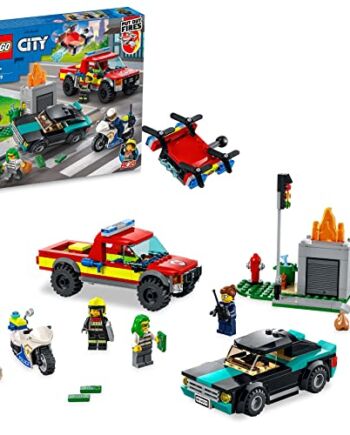 LEGO® City Akcja strażacka i policyjny pościg 60319 — zestaw konstrukcyjny (295 elementów)