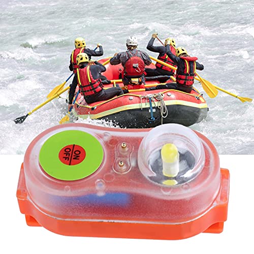 Światło na kamizelkę ratunkową, Lampa na kamizelkę ratunkową LED Litowa JHYD-I Samozapalająca z wodą morską Latarka ratująca życie Rzucająca się w oczy, przyciągająca światło, lampa(Orange)