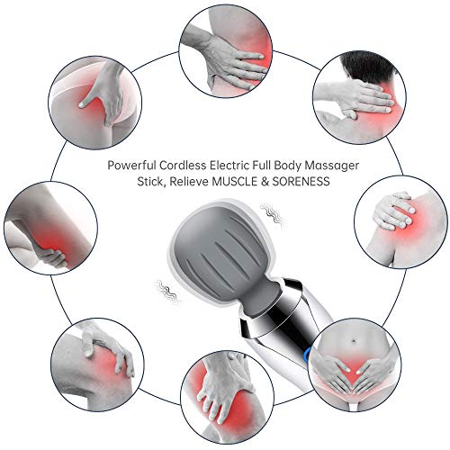 Urządzenie do masażu, wibracyjne, elektryczny masażer do pleców, karku, stóp, nóg i ramion, do ponownego ładowania, akumulator 2200 mAh, do 330 minut bezprzewodowego zastosowania - obrazek 9