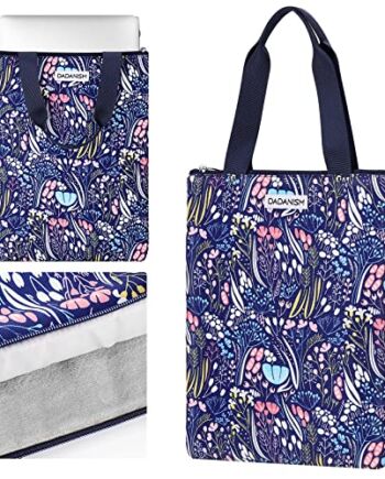 Dadanism Torba na laptopa kompatybilna z 13,3-14-calowym notebookiem, MacBook Air/Pro 13 cali z chipem M1/M2 2020 2021 2022 MacBook Pro 14 cali, poliestrowe etui ochronne na laptopa z uchwytem, ciemnoniebieskie