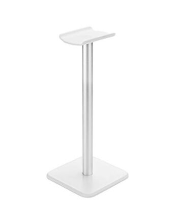 KLOP256 Stojak na słuchawki, stabilny wyświetlacz do kawiarni internetowej, odłączany, uniwersalny zestaw słuchawkowy do domu, biura, stojak ze stopu aluminium, do przechowywania gier, blat (biały)