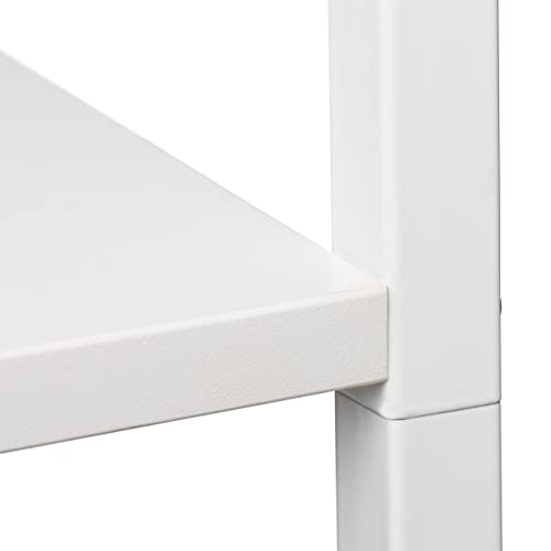 Relaxdays Regał stojący, nowoczesny regał drabinkowy z 4 półkami, regał dekoracyjny na rośliny i książki, wymiary: 136 x 44 x 31,5 cm, biały - obrazek 3