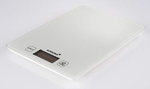 Korona 70245 Esther biała – cyfrowa waga kuchenna, elektroniczna, tara, udźwig 5 kg, podziałka 1 g, automatyczne wyłączanie, wskaźnik przeciążenia - obrazek 7