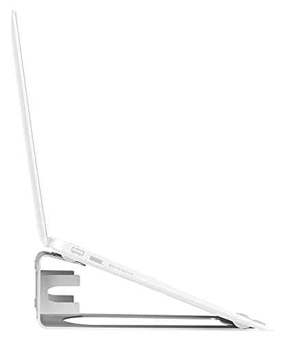 Pronomic LTS-21 stojak na laptopa 2 w 1 – pionowy uchwyt zapewnia bezpieczną pionową podstawę – umożliwia korzystanie z złożonego laptopa – do notebooków o maksymalnej grubości 17 mm – srebrny - obrazek 7