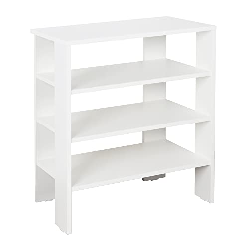 RICOO Regał stojący (WM039-WM) 70 x 55 x 32 cm, regał drewniany, biały, matowy regał na książki, organizer, szafka na książki, regał na rośliny, do salonu - obrazek 6