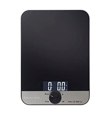 KitchenAid, Szklana Waga Kuchenna, Cyfrowy Wyświetlacz, do Ciał Stałyc