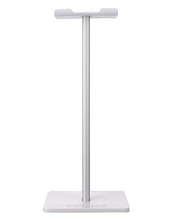 MIN GZE stojak na słuchawki, stop aluminium, uniwersalny zestaw słuchawkowy dla graczy, z antypoślizgowym silikonem, uchwyt na słuchawki, odpowiedni do wszystkich słuchawek typu "Over Ear Ear" (biały)