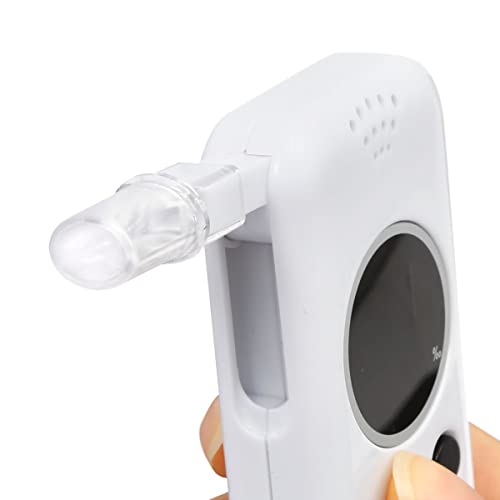 ToPicks Alkomat alkoholowy i przenośny tester oddechowy z cyfrowym ekranem LCD i szybkimi, wyniki zawartości alkoholu o wysokiej dokładności z 20 szt. jednorazowych ustników/biały - obrazek 6