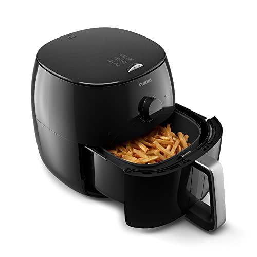 Philips Premium Airfryer XXL - Misa 7,3 l, Frytownica bez oleju, Technologia Rapid Air, Technologia usuwania tłuszczu, Podziałka w zestawie, Aplikacja NutriU z przepisami (HD9762/90) - obrazek 6