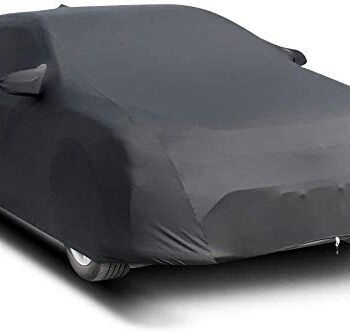 SLanguage Wewnętrzny pokrowiec na samochód aksamit rozciągliwy pyłoszczelny ochrona pełny pokrowiec samochodowy do garażu podziemnego, pokazu samochodowego, czarny 4,6-4,9 m (pasuje do Saden do 192 cm)