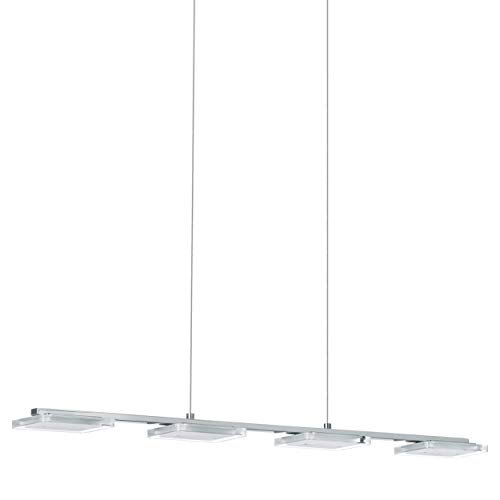 EGLO CARTAMA lampa wisząca 4-punktowa, kwadratowa, stal, zintegrowana, 4,5 W, chrom