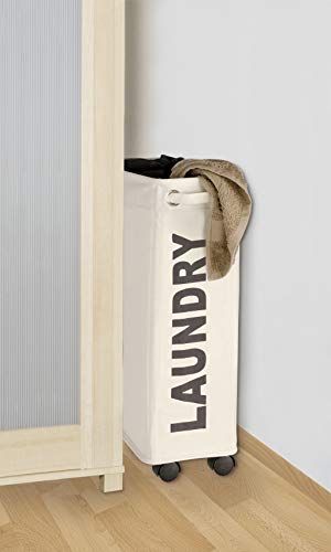 WENKO Kosz na pranie Corno Petrol, kosz na pranie, 43 l - obrazek 2