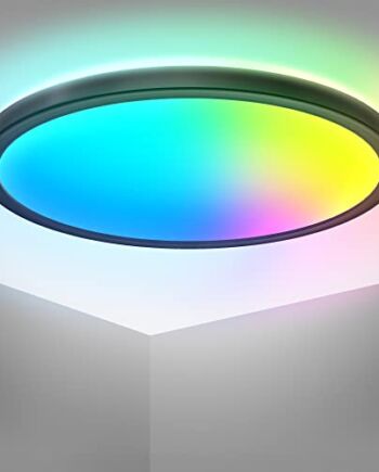 B.K.Licht I lampa sufitowa LED RGB okrągła I panel LED ultra płaski I