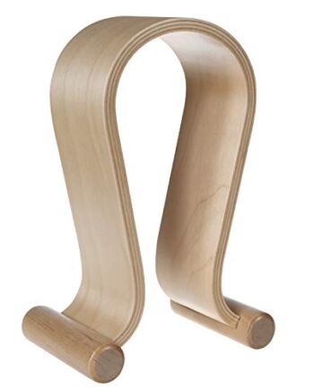 Maclean MC-815O Uniwersalny Stojak na Słuchawki z Drewna, Statyw na Sł