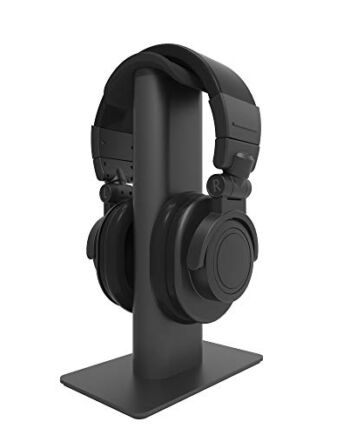 Kanto H2 Premium Desktop Universal Headphone Stand - Steel Frame (Black)