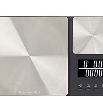 KitchenAid, Dwuplatformowa Waga Kuchenna, do 5000 g / 5000 ml, 3,18 × 21,34 × 30,23 cm