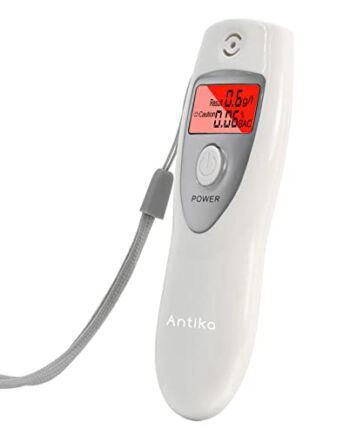 Antika Mini alkomat domowy do testerów alkoholu, przenośny osobisty alkomat do testowania alkoholu, alkomat detektor alkoholu do kalkulatora BAC Tracker Biały