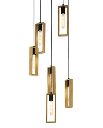 EGLO Lampa wisząca Littleton, 6-punktowa lampa wisząca w stylu industr